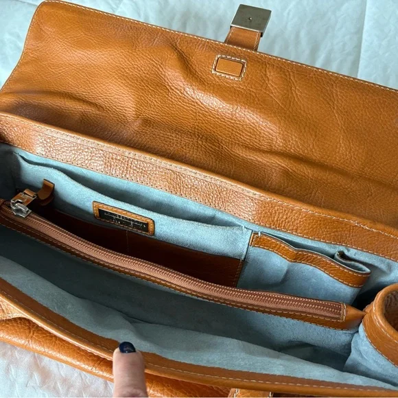 🤎 Lambertson Truex Leather Top Handle Satchel – Made in Italy 🤎 - Picture 4 of 4